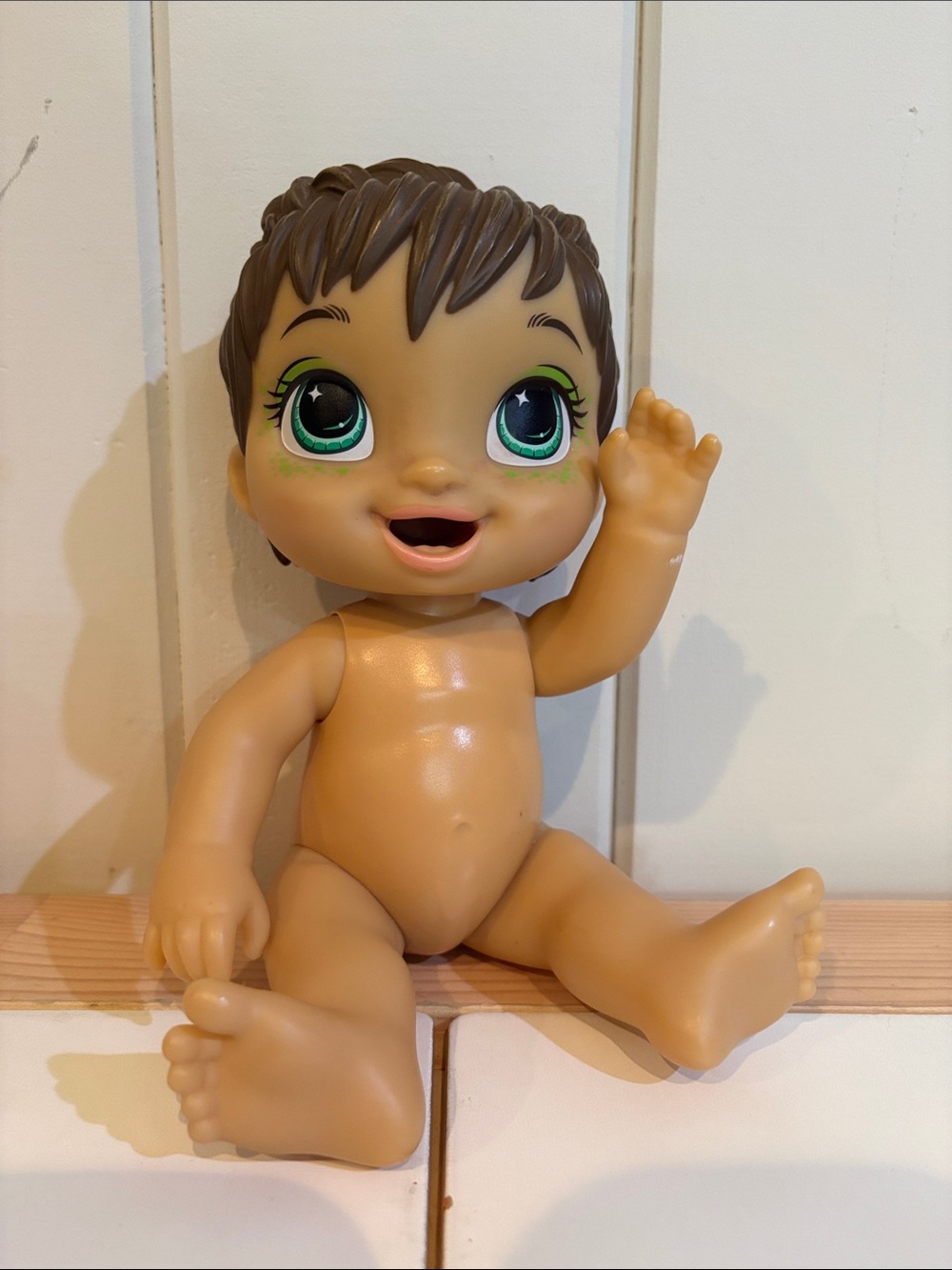 Baby Alive Dino Cuties Brunette Doll F0934 Hasbro 11”